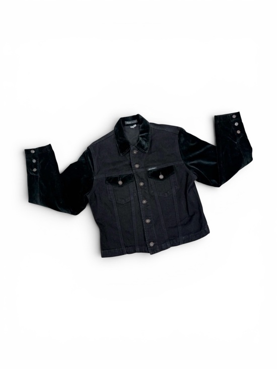 Guess Jackets & Blazers - Y2K Guess USA Denim & Velour Jacket